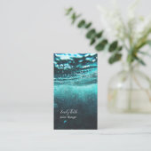 ブルーグリーンのウォーター水のデザイン VISITENKARTE (Stehend Vorderseite)