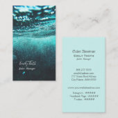 ブルーグリーンのウォーター水のデザイン VISITENKARTE (Vorne/Hinten)
