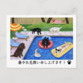 プ 囲 を で テん Labradors Postkarte (Vorderseite)