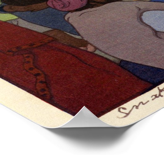 ヘ ビ い, Schlangenbeschwörer, Hiroshi Yoshida Poster (Ecke)