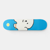 ベイブオンスケイトーシンプルドッグーしろいいぬ SKATEBOARD (Horizontal)