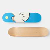 ベイブオンスケイトーシンプルドッグーしろいいぬ SKATEBOARD (Horizontal)