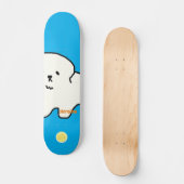 ベイブオンスケイトーシンプルドッグーしろいいぬ SKATEBOARD (Vorderseite)