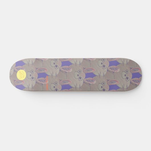 ベイブオンスケイト-pastel-シリーズ　Crazy rabbit Skateboard (Horizontal)