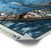 ベ ス, Venedig, Hiroshi Yoshida, Holzschnitt Poster (Ecke)