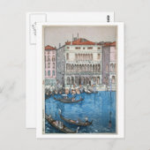 ベ ス, Venedig, Hiroshi Yoshida, Holzschnitt Postkarte (Vorne/Hinten)