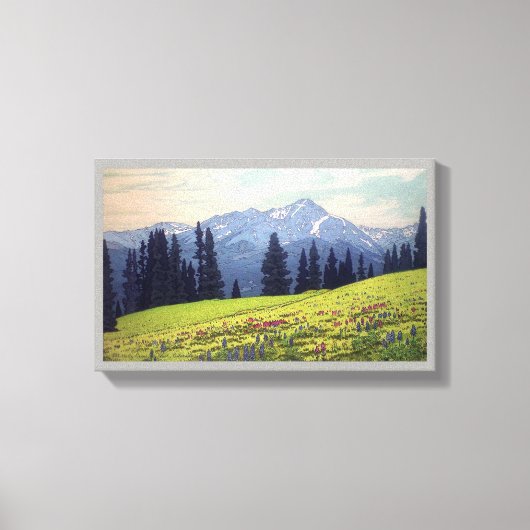 ホ リ ・ ス 山, Mt. Holy Cross, Hiroshi Yoshida, Woodcu Leinwanddruck (Vorderseite)