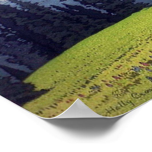 ホ リ ・ ス 山, Mt. Holy Cross, Hiroshi Yoshida, Woodcu Poster (Ecke)