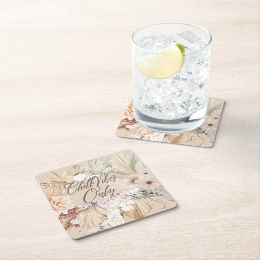 ボーホーフラワーコースター RECHTECKIGER PAPPUNTERSETZER (Vor Ort)