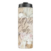 ボーホーフラワーサーマルタンブラー THERMOSBECHER (Vorderseite)