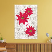 ポインセチアと赤い靴。オフホワイト LEINWANDDRUCK (Insitu (Wohnzimmer))