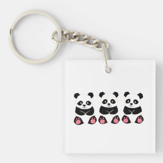 ポップ・シンプルなデザイン☆ぱんだのキーホルダー SCHLÜSSELANHÄNGER