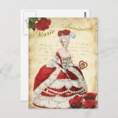 マリーアントワネットのポストカード、ヴァレンタイン・レッドー絵葉書 POSTKARTE (Vorne/Hinten)