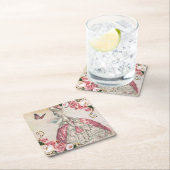 マリーアントワネット・ローズコースターAA RECHTECKIGER PAPPUNTERSETZER (Vor Ort)