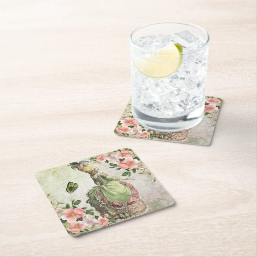 マリーアントワネット・ローズコースターB RECHTECKIGER PAPPUNTERSETZER (Vor Ort)