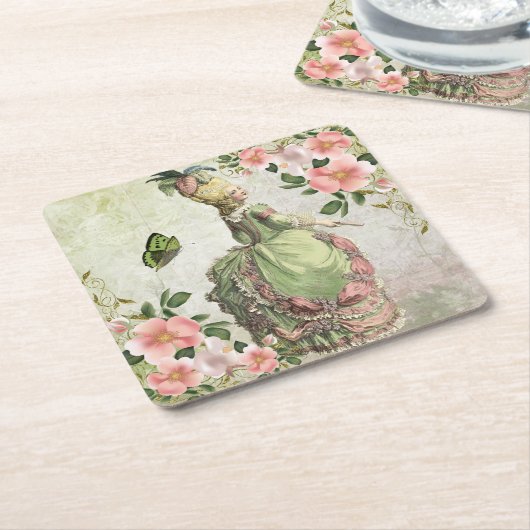 マリーアントワネット・ローズコースターB RECHTECKIGER PAPPUNTERSETZER (angewinkelt)