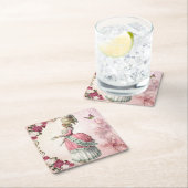 マリーアントワネット・ローズコースターC RECHTECKIGER PAPPUNTERSETZER (Vor Ort)