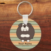 ミニチュアシュナウザー "シュナたま(黒)" -Retro- Schlüsselanhänger (Vorderseite)