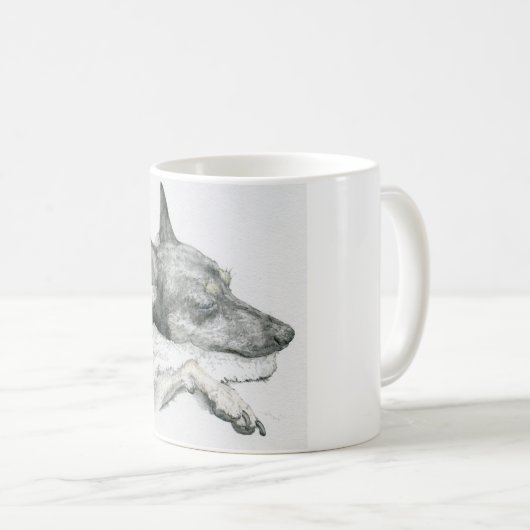 ミニチュアピンシャー マグカップ KAFFEETASSE (VorderseiteRechts)