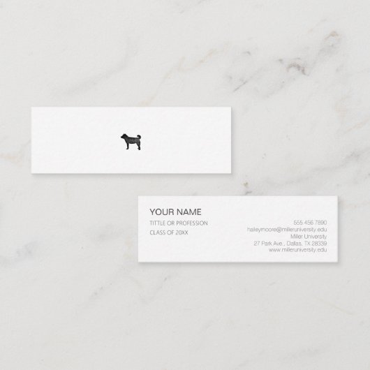 ミニマムでシンプルな名刺　ビジネスカード 犬 MINI VISITENKARTE (Vorne/Hinten)
