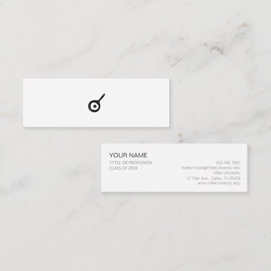 ミニマムでシンプルな名刺 ビジネスカード 目玉焼き MINI VISITENKARTE (Vorne/Hinten)