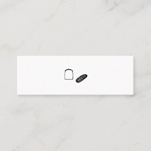 ミニマムでシンプルな名刺 ビジネスカード 食パン・フランスパン MINI VISITENKARTE (Vorderseite)