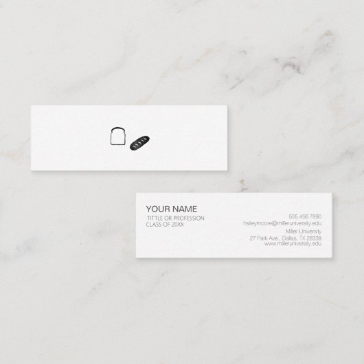 ミニマムでシンプルな名刺 ビジネスカード 食パン・フランスパン MINI VISITENKARTE (Vorne/Hinten)