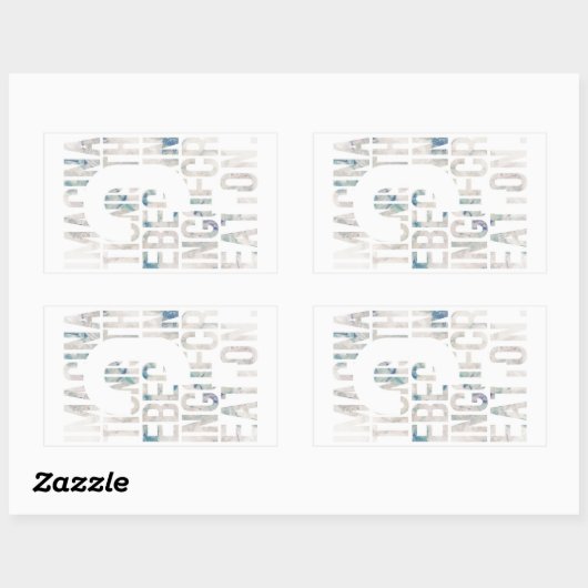 メッセージ性/アート性を重視される方に seal gete rechteckiger aufkleber (Blatt)