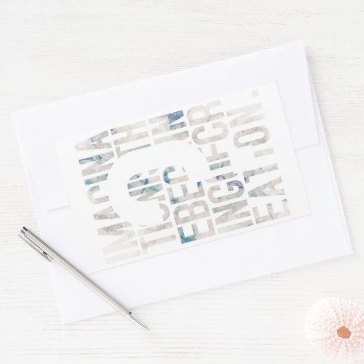 メッセージ性/アート性を重視される方に seal gete rechteckiger aufkleber (Umschlag)