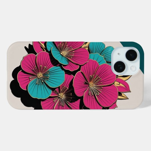 モダン牡丹デザイン Case-Mate iPhone HÜLLE (Rückseite (Horizontal))