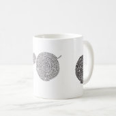 モノクロ「縁結曼荼羅」 KAFFEETASSE (VorderseiteRechts)