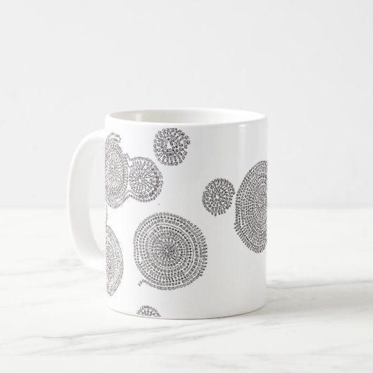 モノクロ「縁結曼荼羅」 KAFFEETASSE (Vorderseite Links)