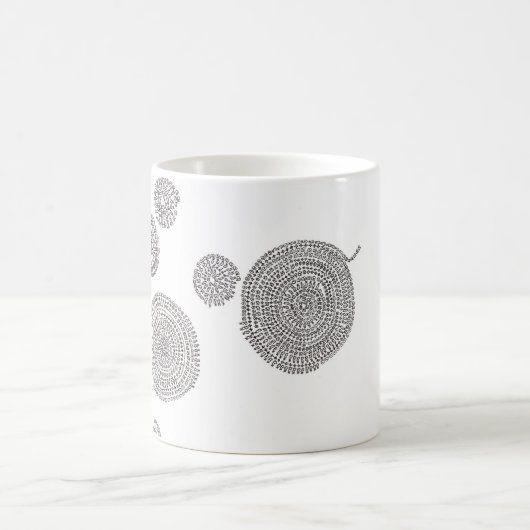 モノクロ「縁結曼荼羅」 KAFFEETASSE (Mittel)