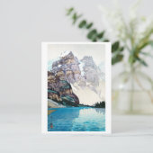 モ レ 湖 Moraine Lake Yoshida, Woodcut Postkarte (Stehend Vorderseite)