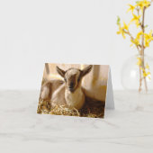 ヤギの赤ちゃん　二つ折りグリーティングカード カード KARTE (Gelbe Blume)