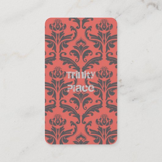 ユニークなスペードエースのトランプ柄 オシャレ VISITENKARTE (Rückseite)