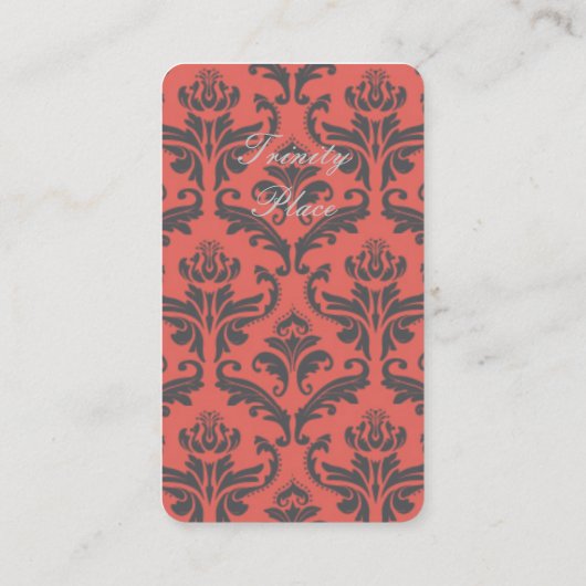 ユニークなスペードエースのトランプ柄 オシャレ VISITENKARTE (Rückseite)