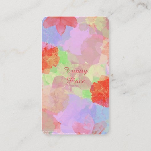 ユニークなハートのトランプ柄 オシャレな女性の VISITENKARTE (Rückseite)