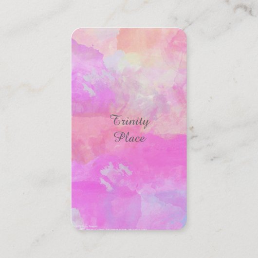 ユニークなハートのトランプ柄 オシャレな女性の VISITENKARTE (Rückseite)