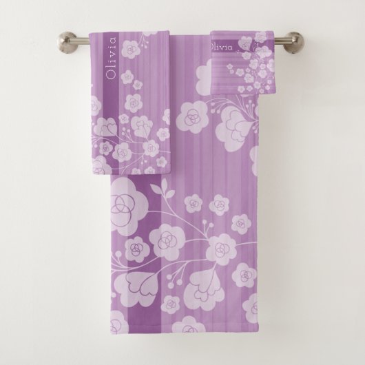 ラブリーフラワー 落ち着いたピンク BADHANDTUCH SET (Insitu)