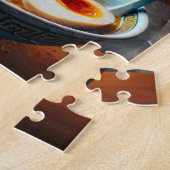 ラーメンを前に真剣な眼差しの力士 PUZZLE (Seite)