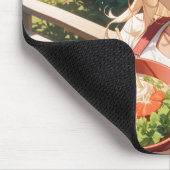 ラーメンを食べる猫耳娘 MOUSEPAD (Ecke)