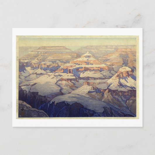 ラ ド キ グ ・ ニ オ, Grand Canyon, Yoshida, Woodcut Postkarte (Vorderseite)