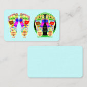 リフレクソロジーの足の地図 ポスター VISITENKARTE (Vorne/Hinten)