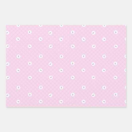 リリー&菊+野ばら+野ばら&チェック GESCHENKPAPIER SET (Vorderseite 3)