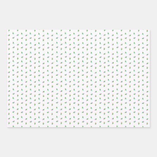 リリー&菊+野ばら+野ばら&チェック GESCHENKPAPIER SET (Vorderseite 2)