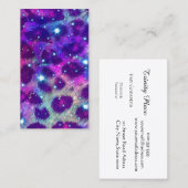 レオパードと宇宙のデザイン VISITENKARTE (Vorne/Hinten)