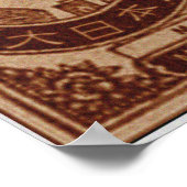 レトロマッチデザイン　尻を上げる猫　Retro Match Cat raising bum Poster (Ecke)