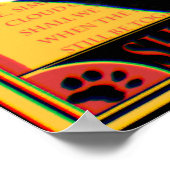 レトロマッチデザイン　踊る猫　Retro Match Dancing cat Poster (Ecke)