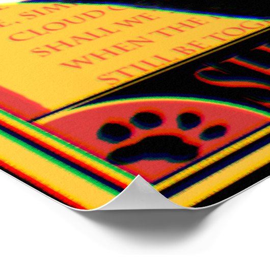 レトロマッチデザイン 踊る猫 Retro Match Dancing cat Poster (Ecke)